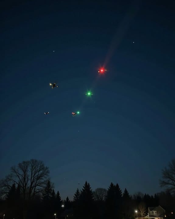 night drone lighting rules